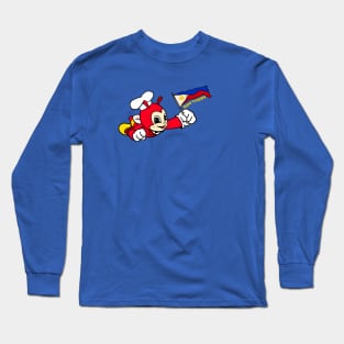 JOLLIBEE BEE HAPPY PHILIPPINE FLAG STICKER Long Sleeve T-Shirt